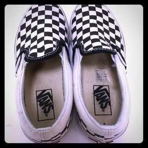 Boys Vans checkered sneakers